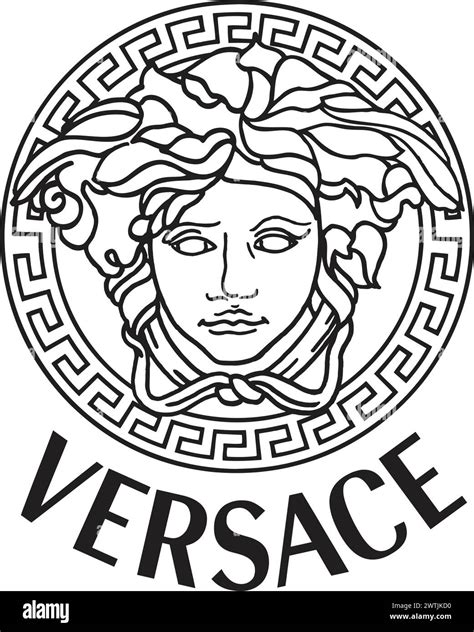 versace logos|versace logo black and white.